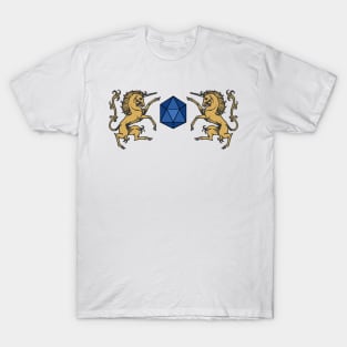 Frame unicorns with game dice center T-Shirt